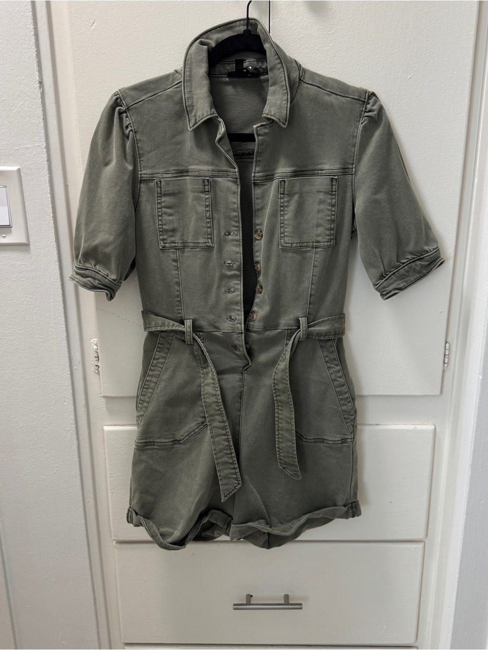 PAIGE Olive Green Utility Romper